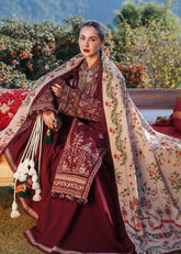 HUSSAIN REHAR WINTER EMBROIDERED DHANAK WOOL 3 PIECE